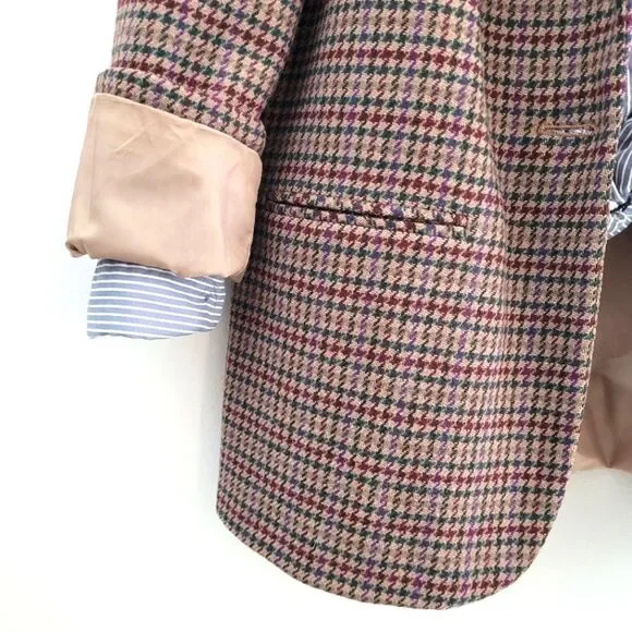 VTG Sag Harbor tweed wool blazer jacket - Picture 4 of 12